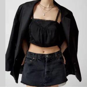 UO Tuli Lace-Inset Tank Top